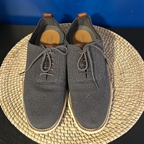 Cole Haan Zerogrand Stitchlite Oxford Ironstone Knit Lace-Up Sneakers- Size 11 - Picture 5 of 9